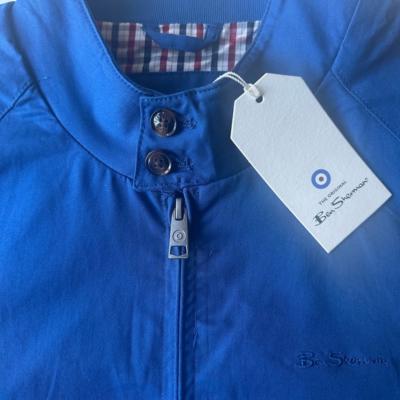 NWT Ben Sherman ,100%Cotton,True Blue Jacket with Plaid Lining - Picture 7 of 15